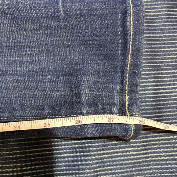 7 For All Mankind Womens  24 The Slim Cigarette Jeans Mid Rise Waist Y2K Boho - Picture 9 of 12